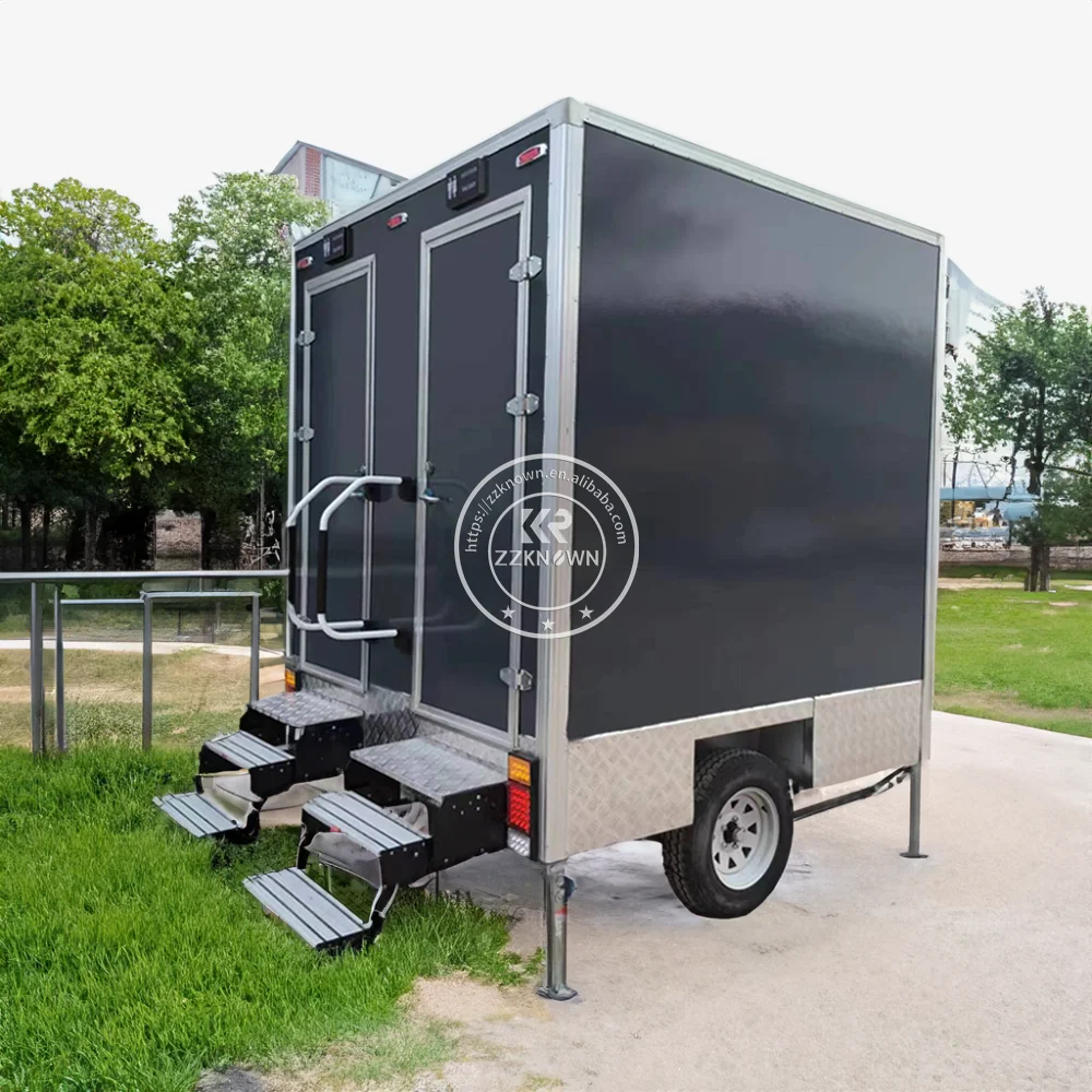 2024 Single Position Custom Portable Toilet Luxury Restroom Trailer With Bathroom  Mobile Bathroom Toilets