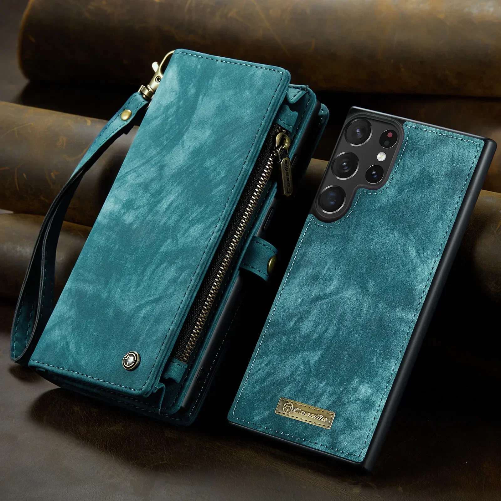 

Съемный чехол-кошелек 2 в 1, кожаный держатель для карт Samsung Galaxy S22 S25 Ultra S23 S24 Plus A55 A16 A35 A56 A06