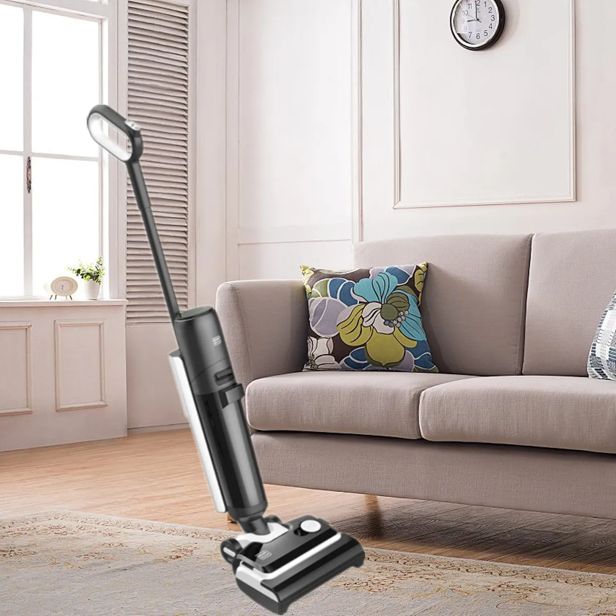 Hoover-aspiradora vertical inalámbrica todo en uno, húmeda/seca, función de autolimpieza para uso doméstico