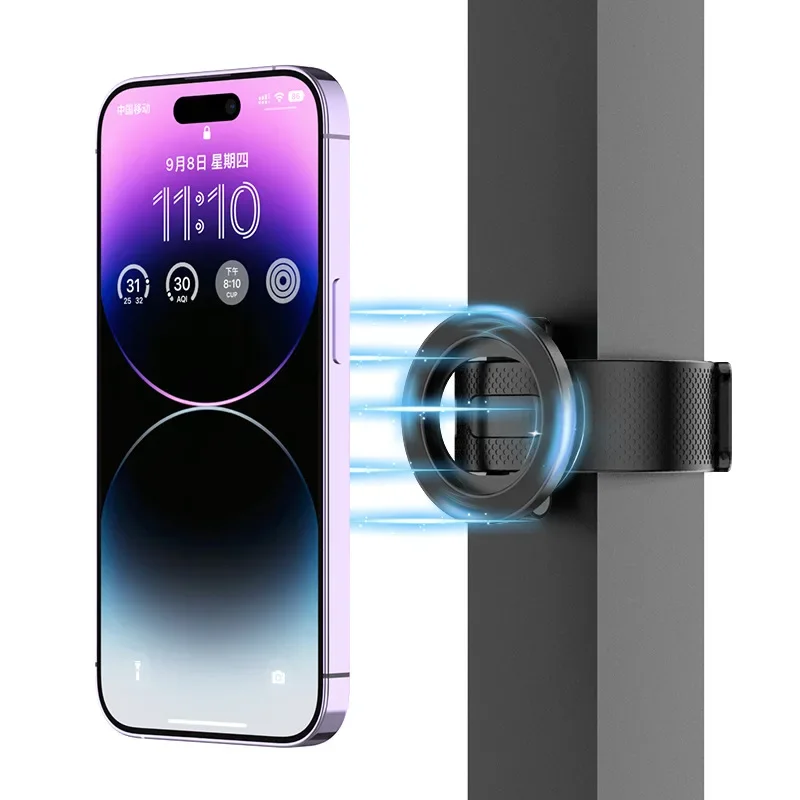 

Магнитная подставка для телефона, многофункциональный складной держатель для хранения, вакуумный держатель для телефона на присоске, уличные инструменты для кемпинга, тренажерного зала, пешего туризма