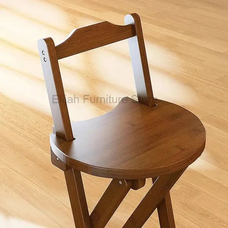 

Bar Stool Simple Modern Bar Chair High Legged Bar Stools Household Solid Wood Foldable Stool Furniture