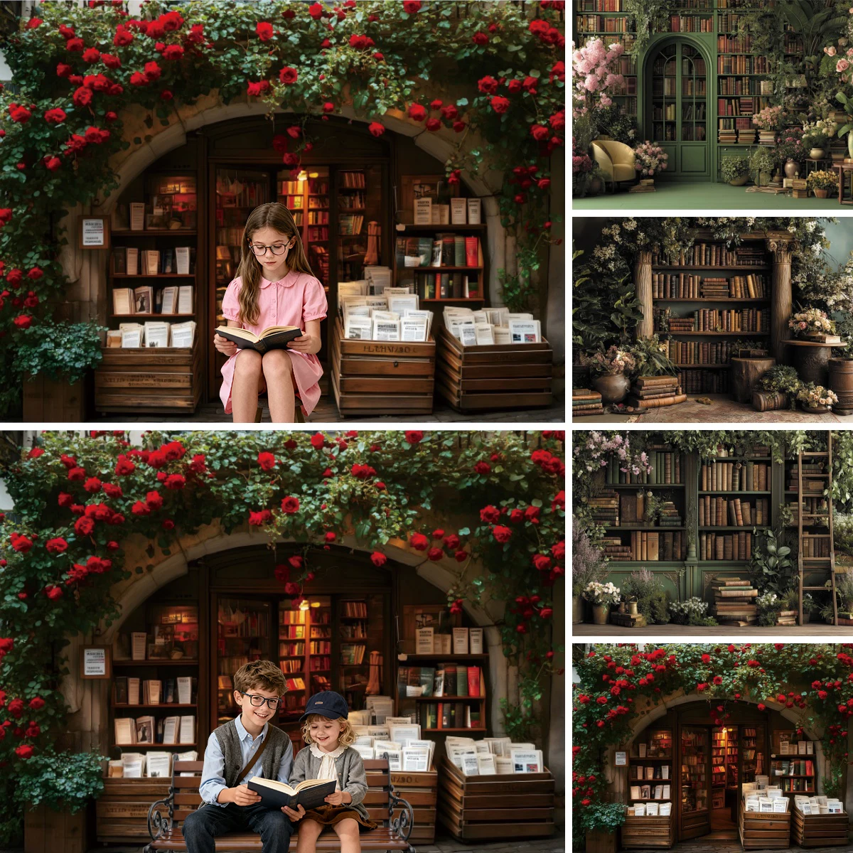 عيد الميلاد رف الكتب خلفية التصوير الخشبي خمر خزانة الكتب مكتبة الكتب حفلة الطفل صورة خلفية صور استوديو الدعائم