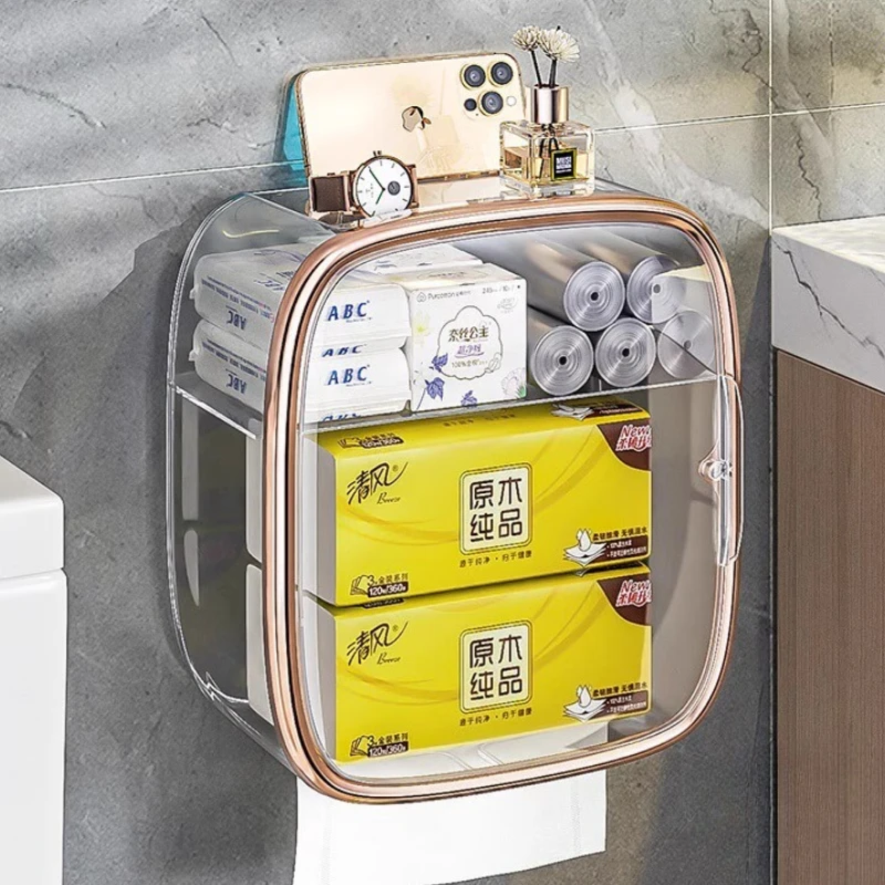 

Napkin Hotel Tissue Boxes Bathroom Dry Napkin Modern Wall-mounted Tissue Box Disposable Plastic Storage Бумажные Салфетки MHZJH