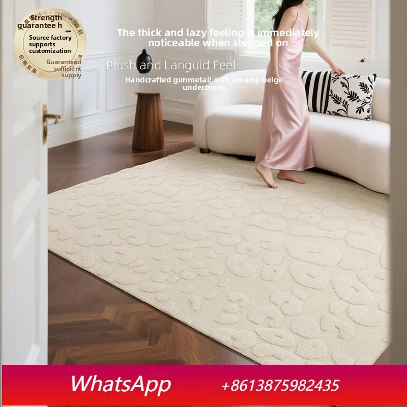 

LH wool blend carpet living room three-dimensional high and low handmade craft bedroom bedside carpet