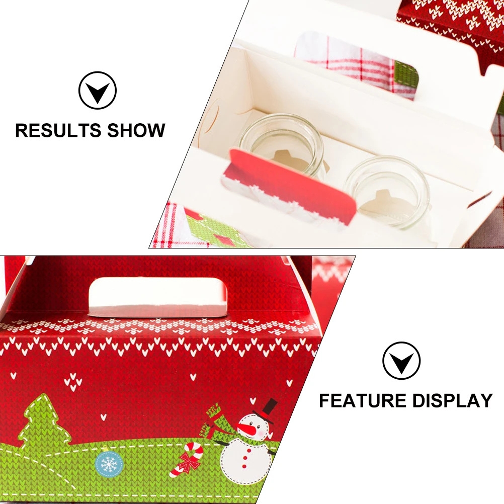 

20 Pcs Christmas Decorations Cake Box Supplies Paper Cupcake Case Biscuit Bakery Boxes