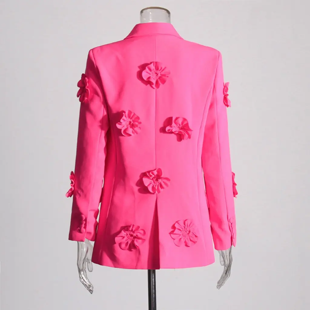 

Women's Elegant High-End Suit Jacket New Flower Splicing Design Versatile European And American Style