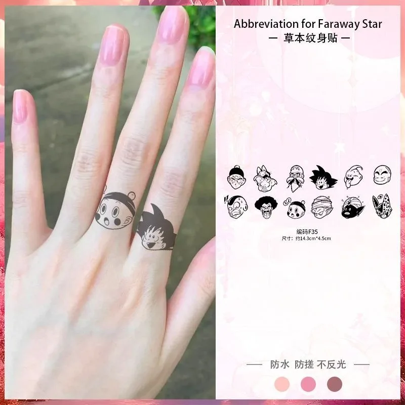 Dragon Ball Finger Stickers Cute, Fashionable, Creative, Simple, Waterproof, Smudge-Resistant, Non-Reflective Tattoo Stickers