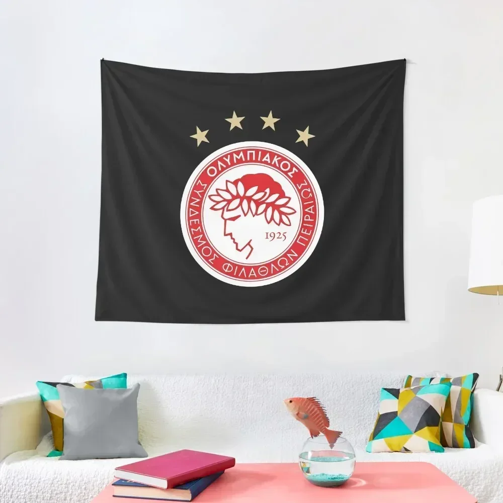 Olympiakos - Olympiacos - Ολυμπιακ?? ΣΦΠ Tapestry Room Decor Korean Style Wall Coverings Aesthetics For Room Wall Decor Tapestry