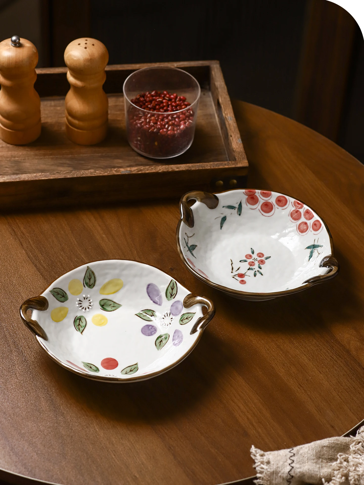 

Китайская тарелка ручной росписи под глазурью, термостойкая, для салата, закусок, маленькая тарелка для закусок Diwas