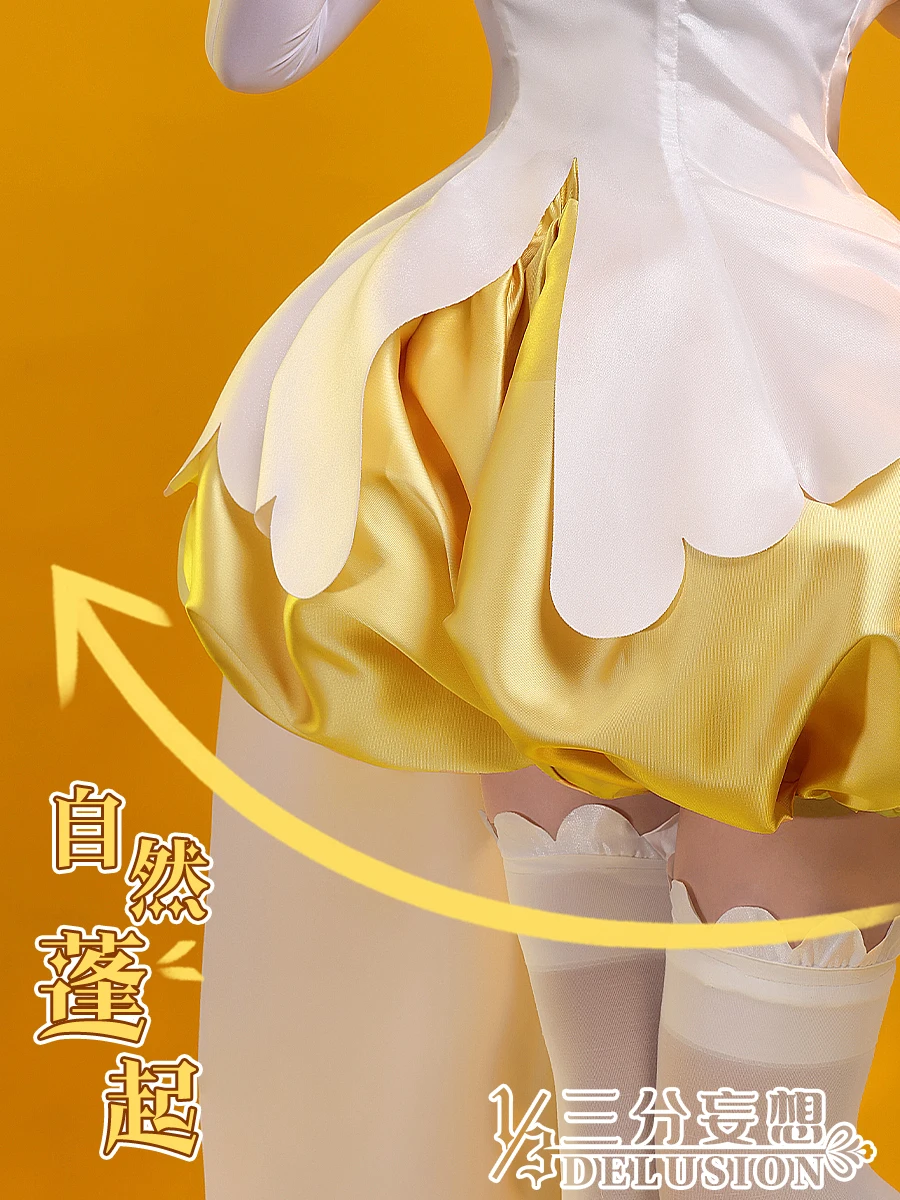 Anime Cardcaptor Sakura KINOMOTO SAKURA Yellow Lolita Uniform Party Dress Cosplay Costume Women Halloween Free Shipping 2022New.