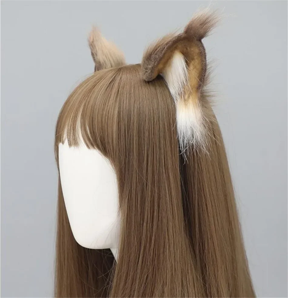 Lolita peludo animal besta orelhas grampo de cabelo anime lolita esquilo orelha bandana kc cosplay acessórios b2661