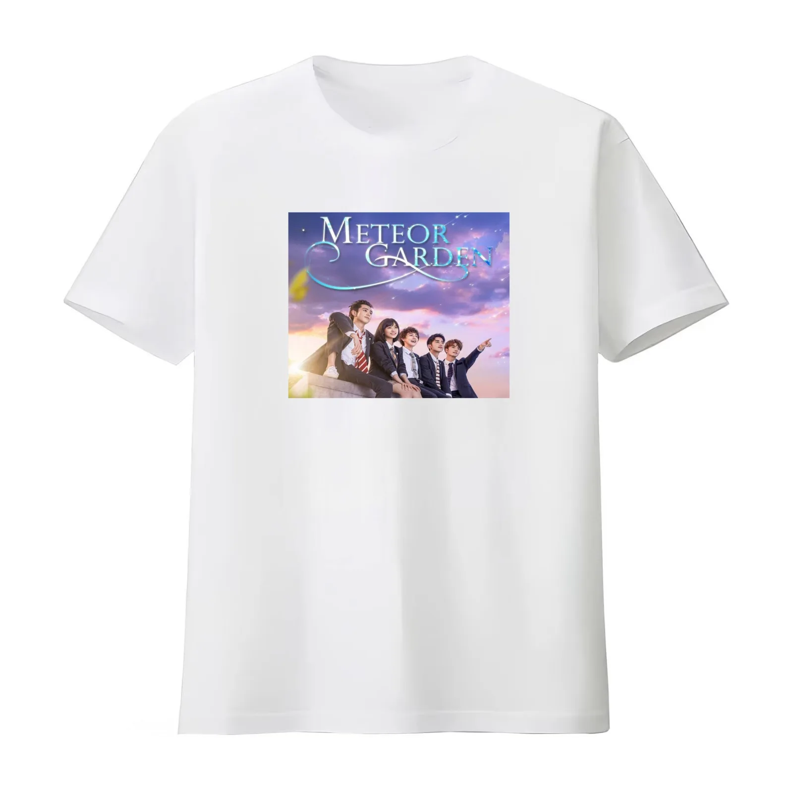 Meteor Garden T-Shirt Summer Casual Cotton Tee Oversized Streetwear Tops Vintage Graphic Print Loose Fit Short Sleeve