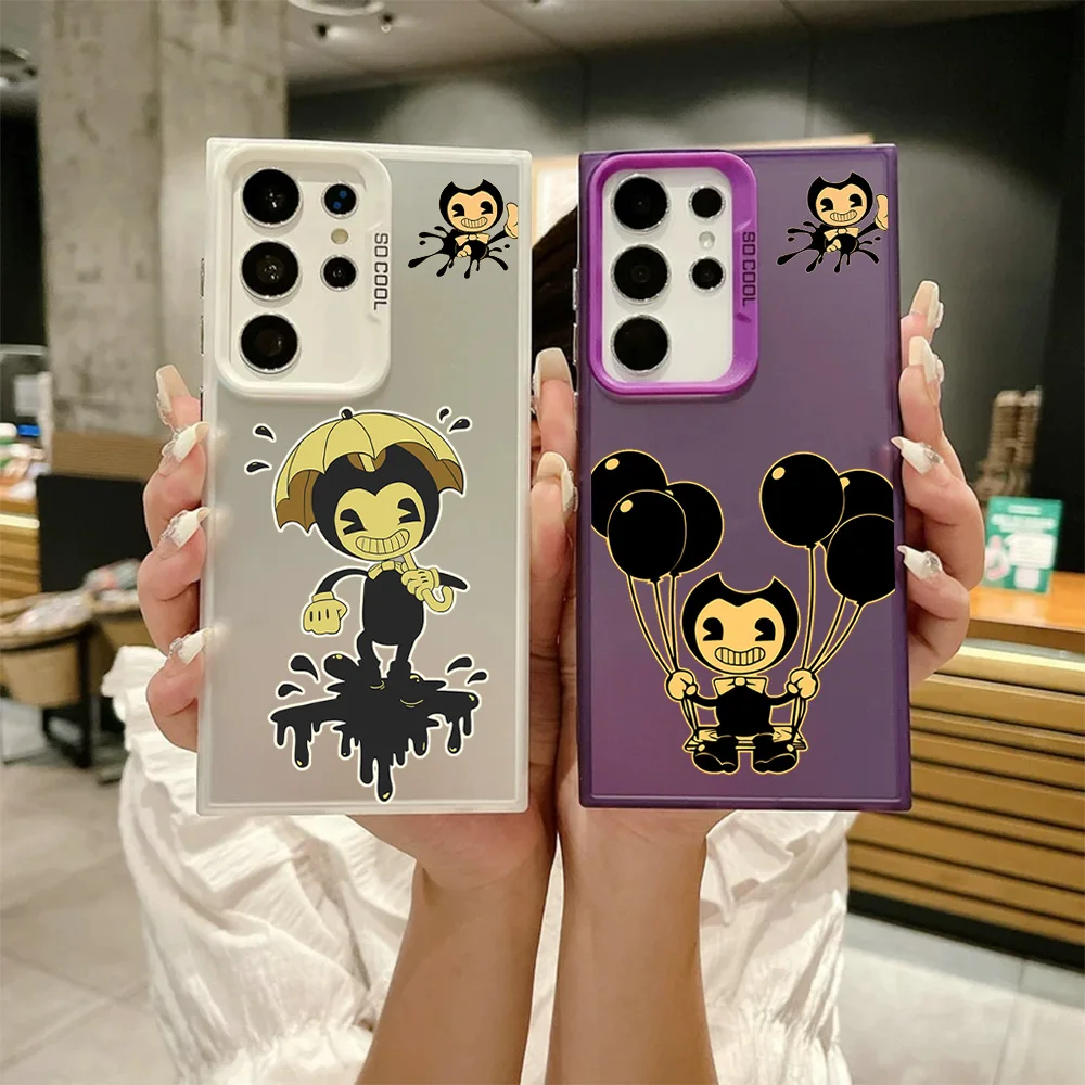 B-Bendy and the L-Lnk M-Machine For Samsung Galaxy S20 23 24 25 30 32 34FE Plus Ultra Phone Case Shell Protection Back Cover IMD