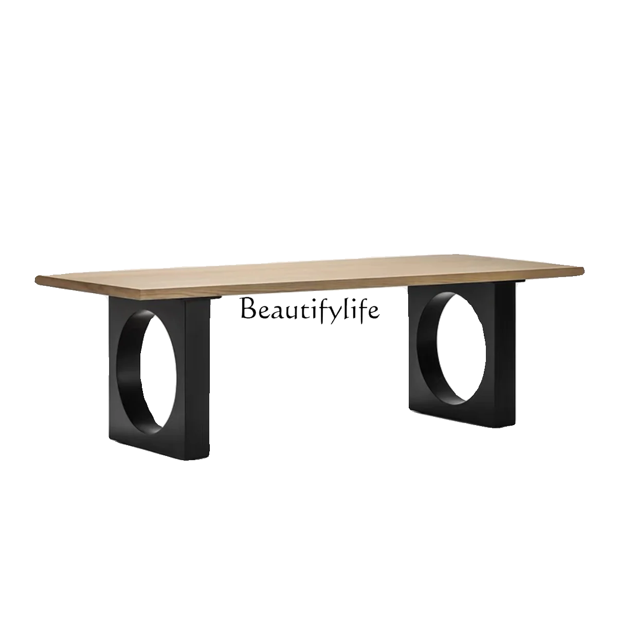 

Nordic wabi ash wood dining table modern simple industrial style rectangular desk