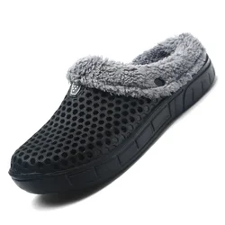 2023 Winter Warm Slippers Women Men Shoes Indoor Slides Cotton Pantoffels Casual Clogs With Fur Easy On House Floor Slippers