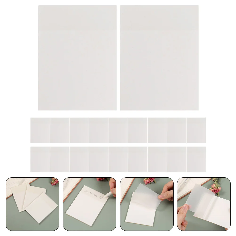 Sticky Memo Tearable Simple Note Pads Office School Stationery Self-Adhesive Portable Compact Convenient Reminder Pads For