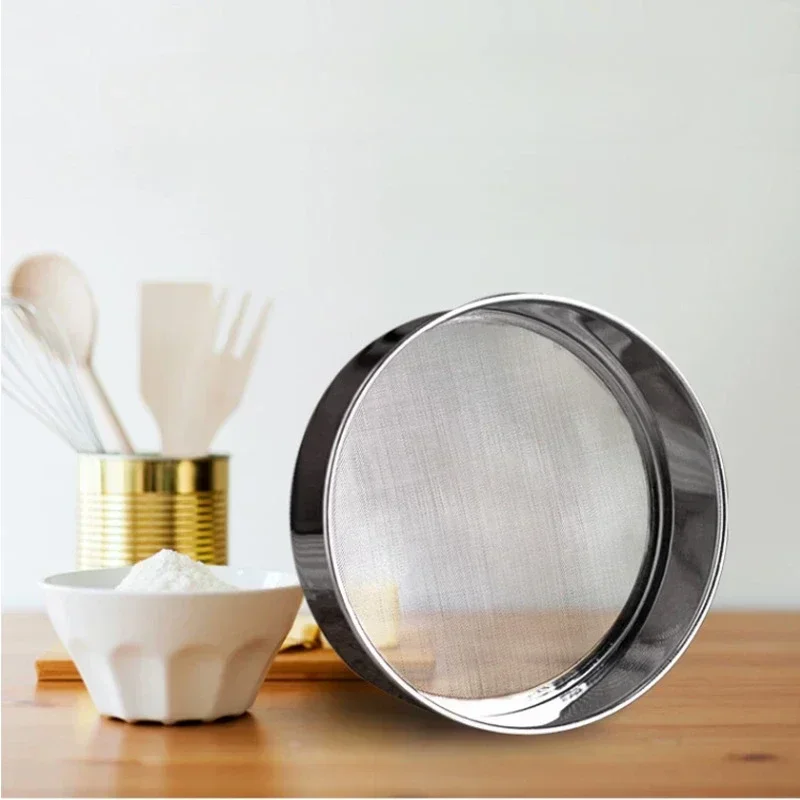 Kitchen Tools Accessories Cooking Sieve for Flour Tea Pasta Strainer Tamis Flours Mesh Rice Pastry Utensils Stainless Steel Mesh