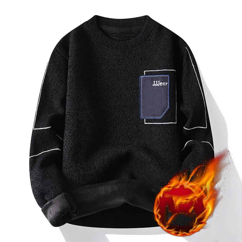 Men's Clothing Men's Sweat-shirt Spring Sweater For Men Pullovers Casual Streetwear Knit Autumn Fashion Hombre Warm Solid Male