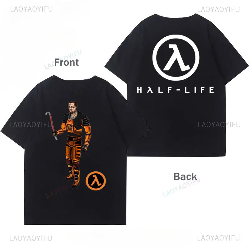 Camiseta نصف الحياة 2 قميص صرخة الخوف خمر كبير جوردون فريمان صمام لعبة فيديو الترويجي الشارع الشهير Harajuku Camisa الملابس