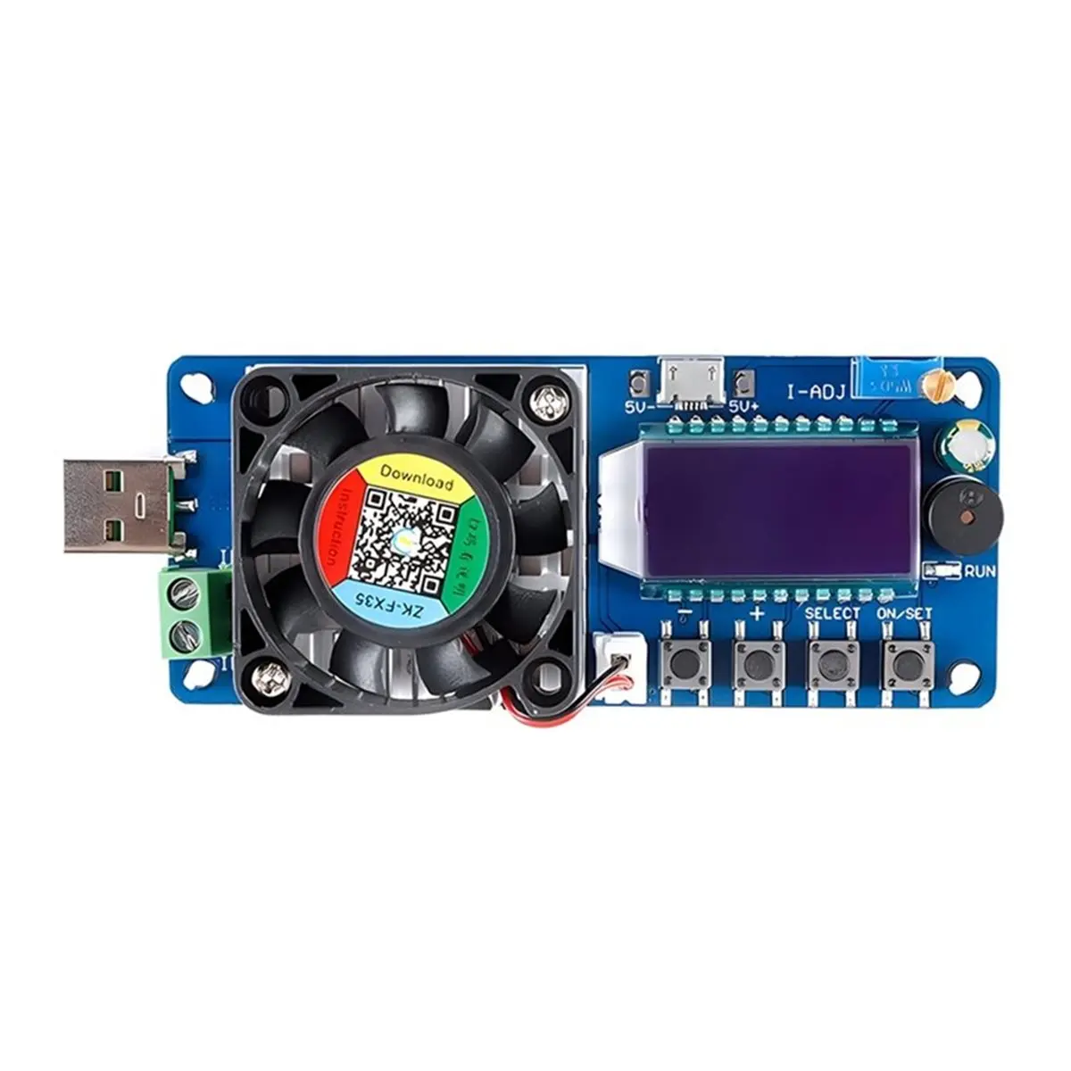 DT56 STOCK-FX35 5A 35W Digital Battery Capacity Tester Constant Current Electronic Load USB Power Tester Adjustable Resistors