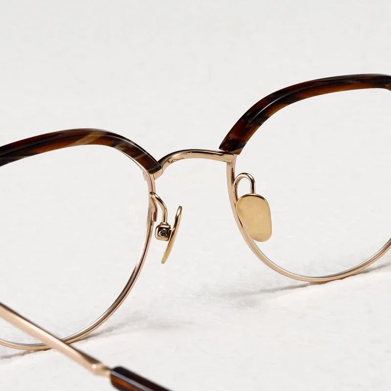 9999 Same Style M121 Japanese Designer Pure Titanium IP Glasses Frame Men Women Business Handmade Eyebrow Frames 999.9