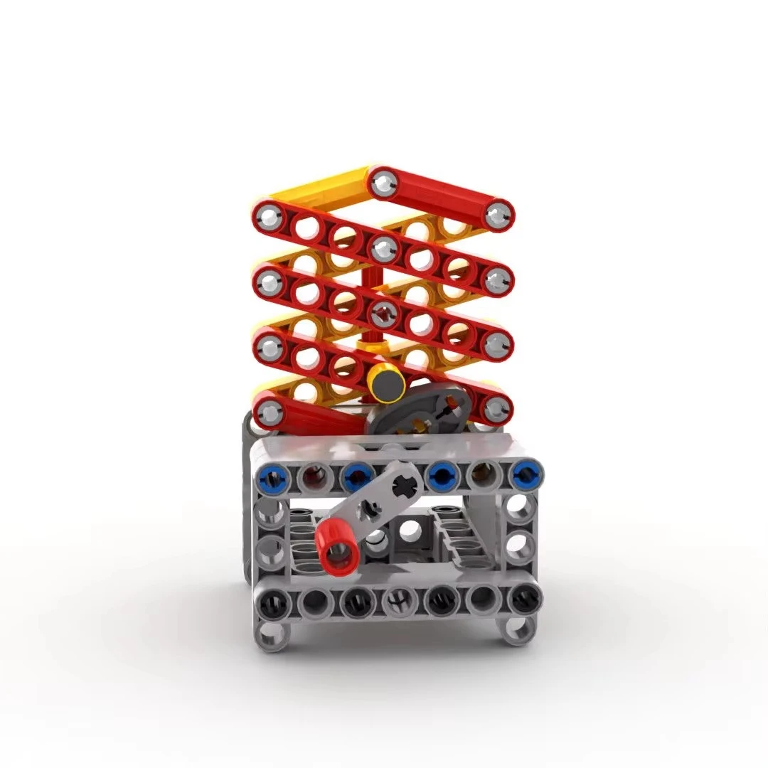 MOC building block elevator robot gear mechanical model assembly cam scissor linkage technology kit children's gift