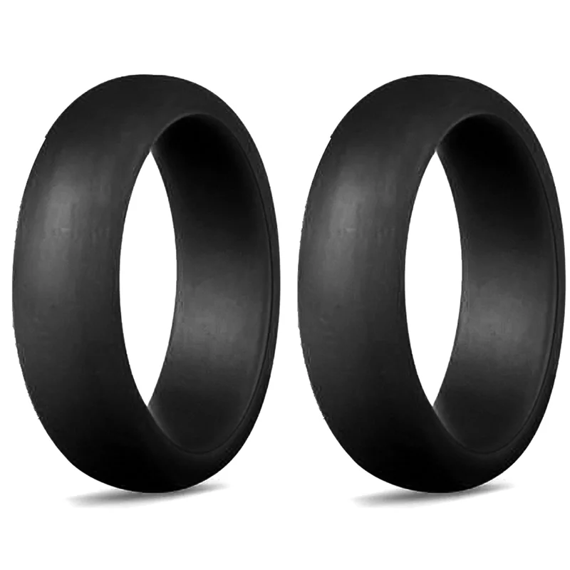 5.7mm Popular for Men Women Silicone Cool Rings Silicone Wedding Ring Environmental Outdoor Sports RingX2 4