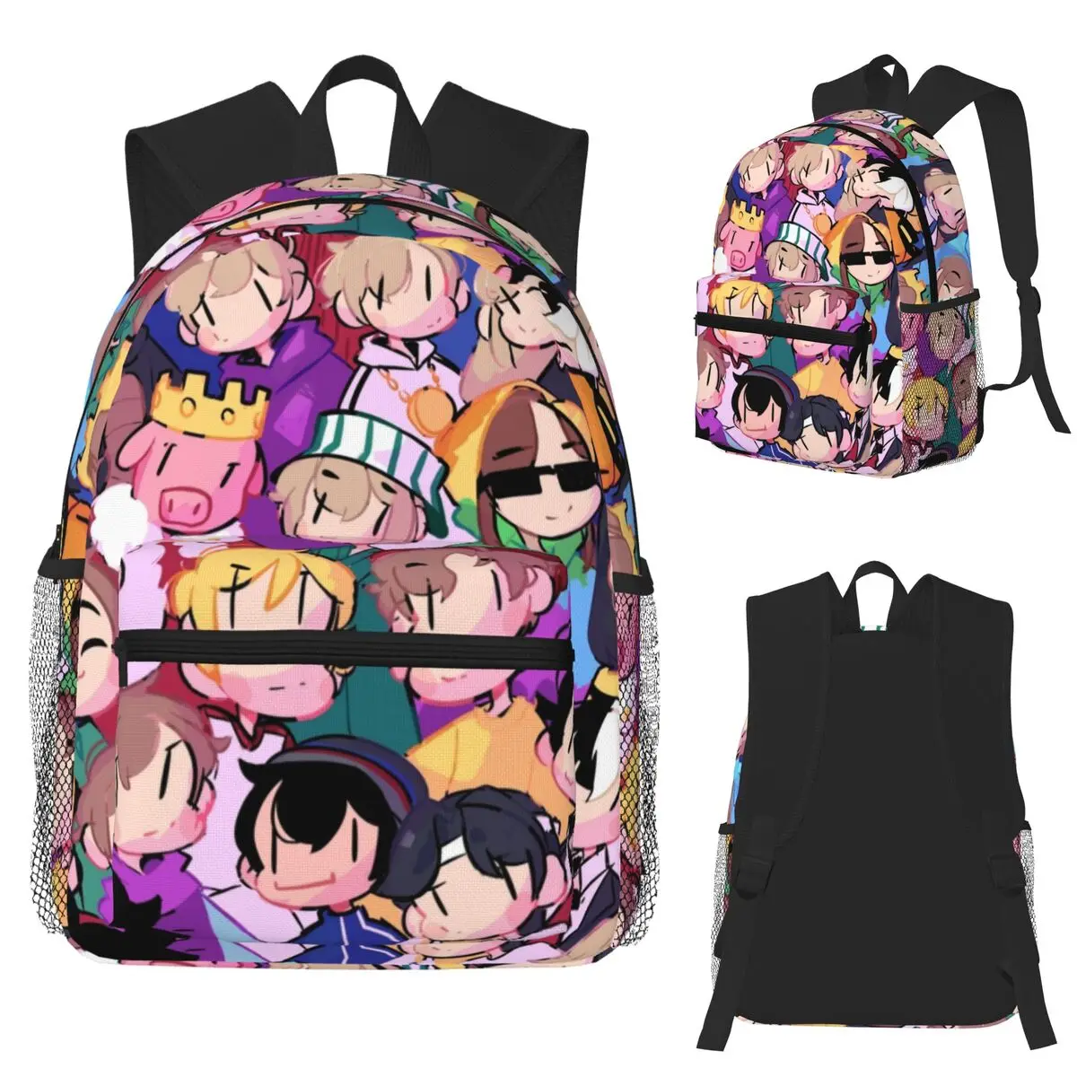 

THE DREAM SMP Student Backpack School Bag Hiking Travel Daypack for Boys Girls Fashion Bookbag Shoulder Bags