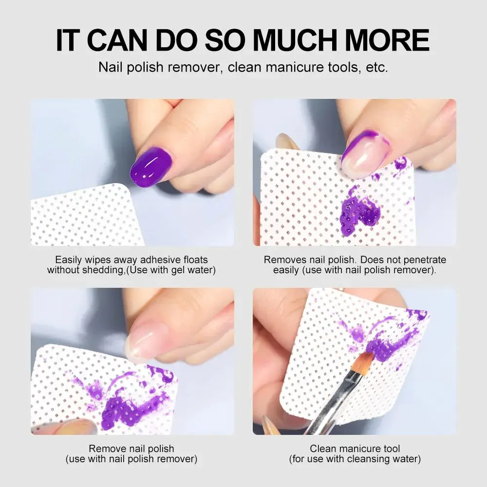 300 قطعة من مناديل مبللة لإزالة طلاء الأظافر، وسادات أظافر غير منسوجة لصالونات التجميل للفتيات والفتيات #2
