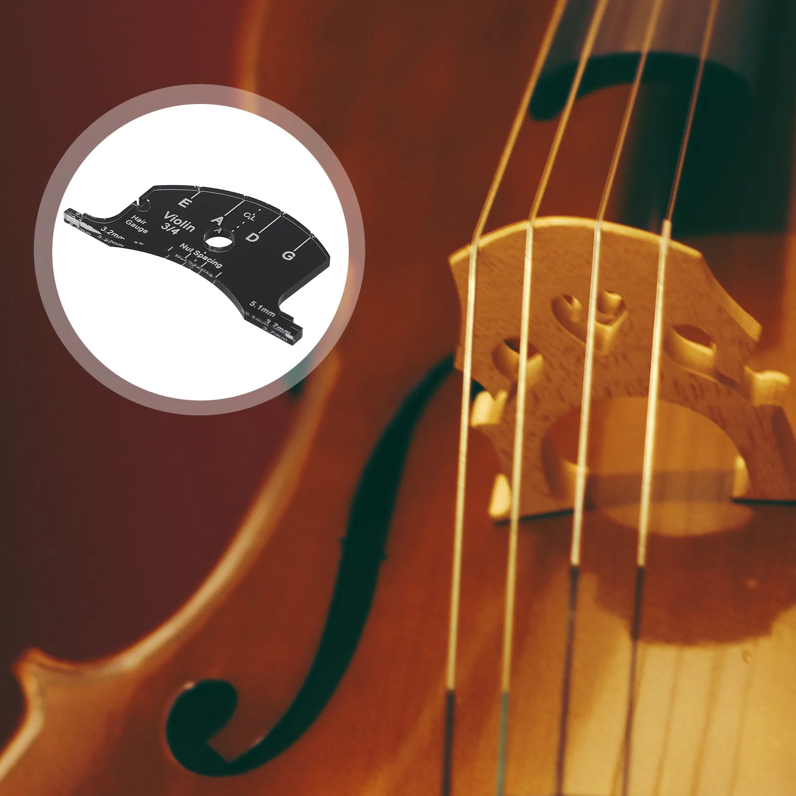 1Pcs Professional Violin Bridge Template for String Height Width Measurement Fingerboard Layout Accurate Multifunctional Violin