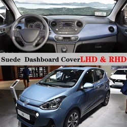 Suede Leather Dashmat Dashboard Cover Pad Dash Mat Protective Carpet Car Accessories For Hyundai i10 2014 2015 2016 2017 - 2022