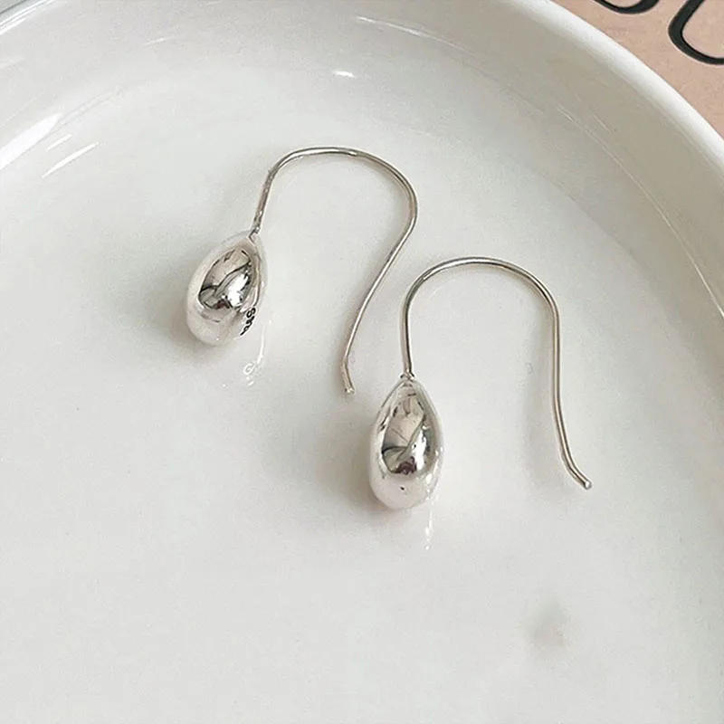 S925 Sterling Silver Premium Feel Water Drop Earrings Women's Versatile Light Luxury Net Red Earhook Earrings