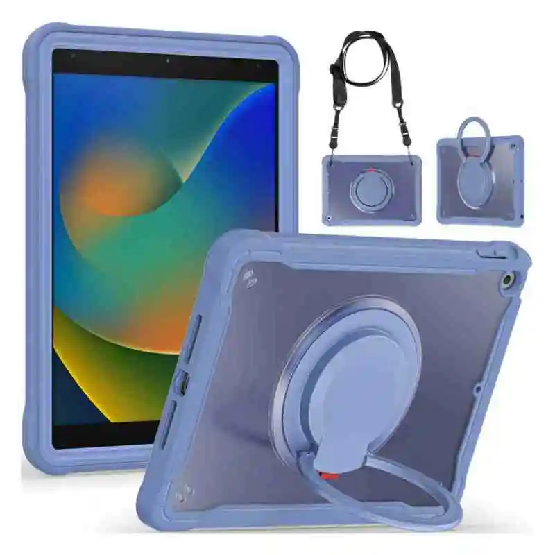 

Large Stand Tablet Case For iPad 9th Gen 8th 7th 10.2 360° Rotating Stand Shoulder Strap Cover For iPad 10th 10.9 2022 5/6th Air