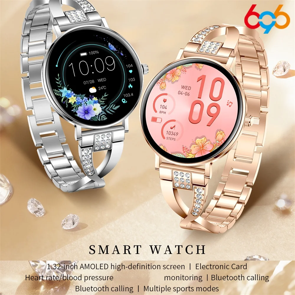 Smartwatch Blue Tooth Call Health Monitoring Menstrual Tracking 1.32-inch Multi Sport Mode Information Synchronization Reminder
