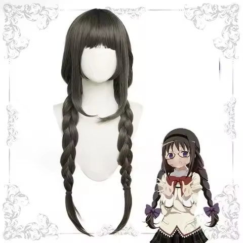 Anime Puella Magi Madoka Magica Akemi Homura Cosplay Wig Women Synthetic Wigs Halloween Carnival Christmas