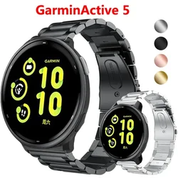 22mm 20mm Bracelet Strap For Garmin Vivoactive 5 4 3 Stainless Steel Band For Garmin Active 5 965 55 158 245 645 Music Wristband