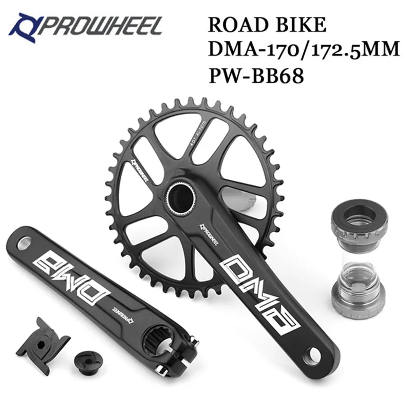 

Prowheel Road Bike GXP Crankset 170mm 172.5mm Crank 40T 42T 44T 46T 48T Chainring Road Bicycle Crank Set With Bottom Bracket BB