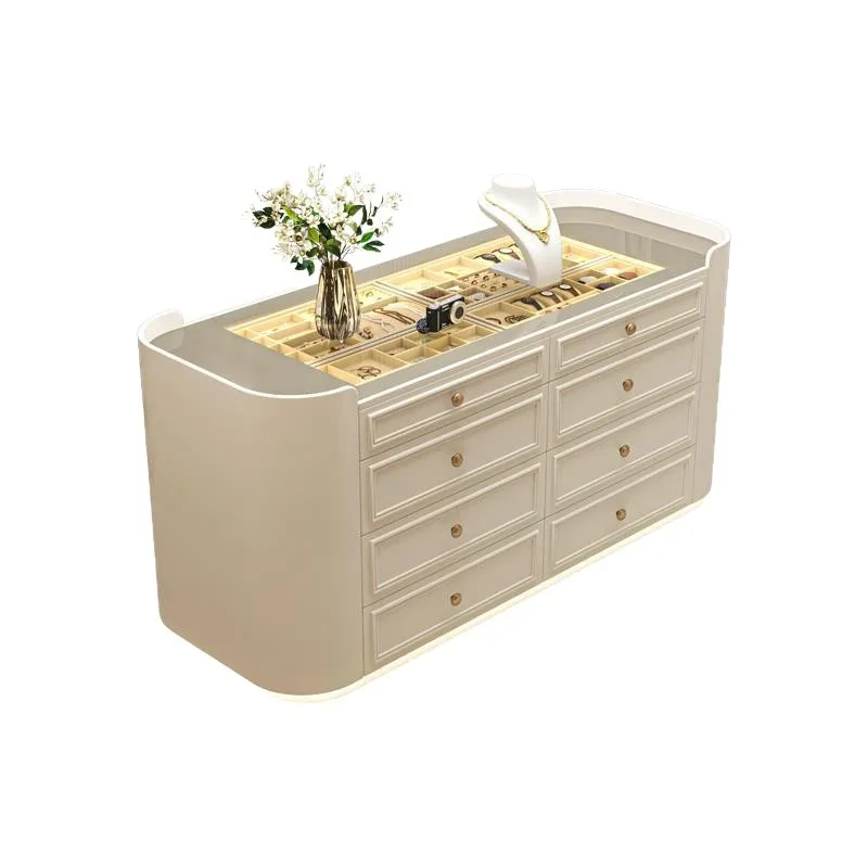 Cloakroom Nakajidai Solid Wood Paint French Retro Home Jewelry Display Drawer Type European Storage Cabinet Premium