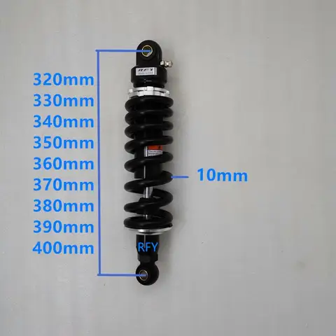 10mm Spring 325mm 340mm 350mm 360mm 370mm 380mm 400mm Motorcycle ATV Shock Absorber for YAMAHA  YFZ450  BANSHEE BMW K75 K100 R80