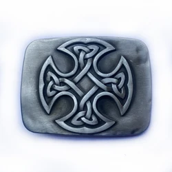 WesBuck Brand Crossing Celtic Metal Vintage Belt Buckle Handmade Homemade Accessories Waistband DIY Western Cowboy Rock Style