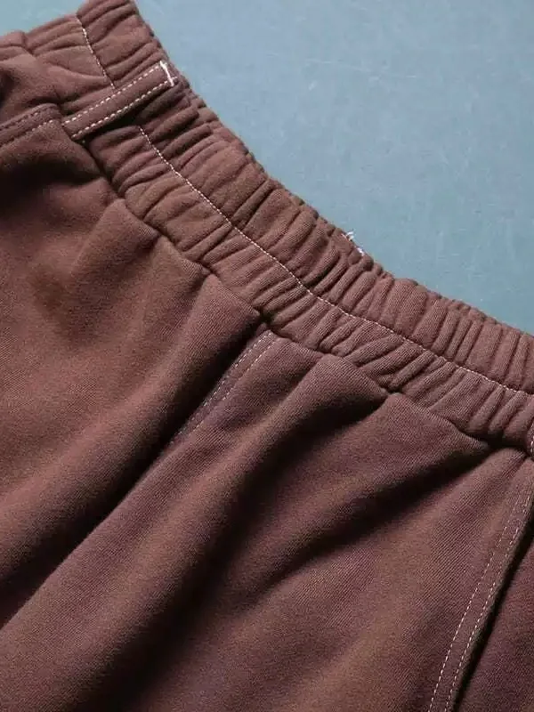 Pantalon Harlan de sport ample doublé de Fce neutre, pantalon de survêtement décontracté, taille haute, élastique, couleur Pure, pieds