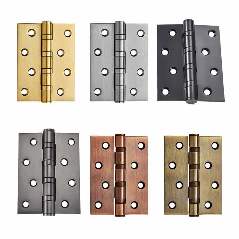 

stainless steel Mute Hinge Room Door 4 Inch Bearings Hinges 3mm Thick Heavy Doors Strong Load Bearing Gemel Furniture Hardware