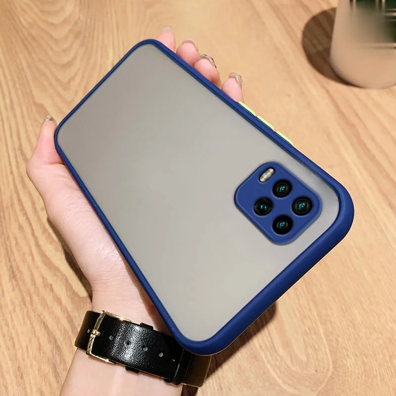 Capa durável fundas translúcida pc à prova de choque caso de telefone para xiaomi mi 10 lite 10t 11 mi 12x nota 10 lite poco x3 pro x3 nfc