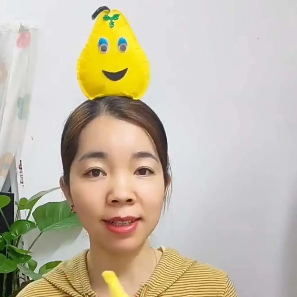 Ernährungsmonat Cartoon Obst Haarreifen Sonnenblume Durian Kreatives Stirnband für Erntefest Kopfschmuck Personalisiert