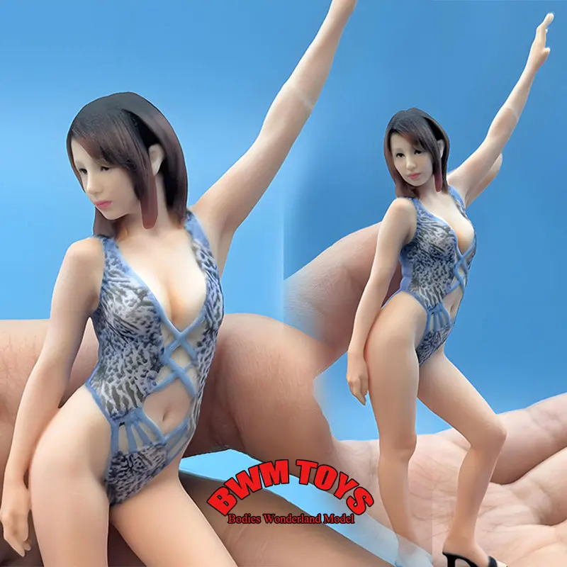 

Handmade 3D 1/16 1/18 Scale Female Soldier Sexy Triangle Swimsuit Girl Miniature Painting Desktop Sculpture Ornament Figure