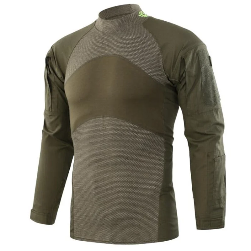 

Tactical T-shirt Men Outwear Army Combat Military US Long Sleeve Tshirt Summer Training Camouflage T Shirts Quick Dry Clothing