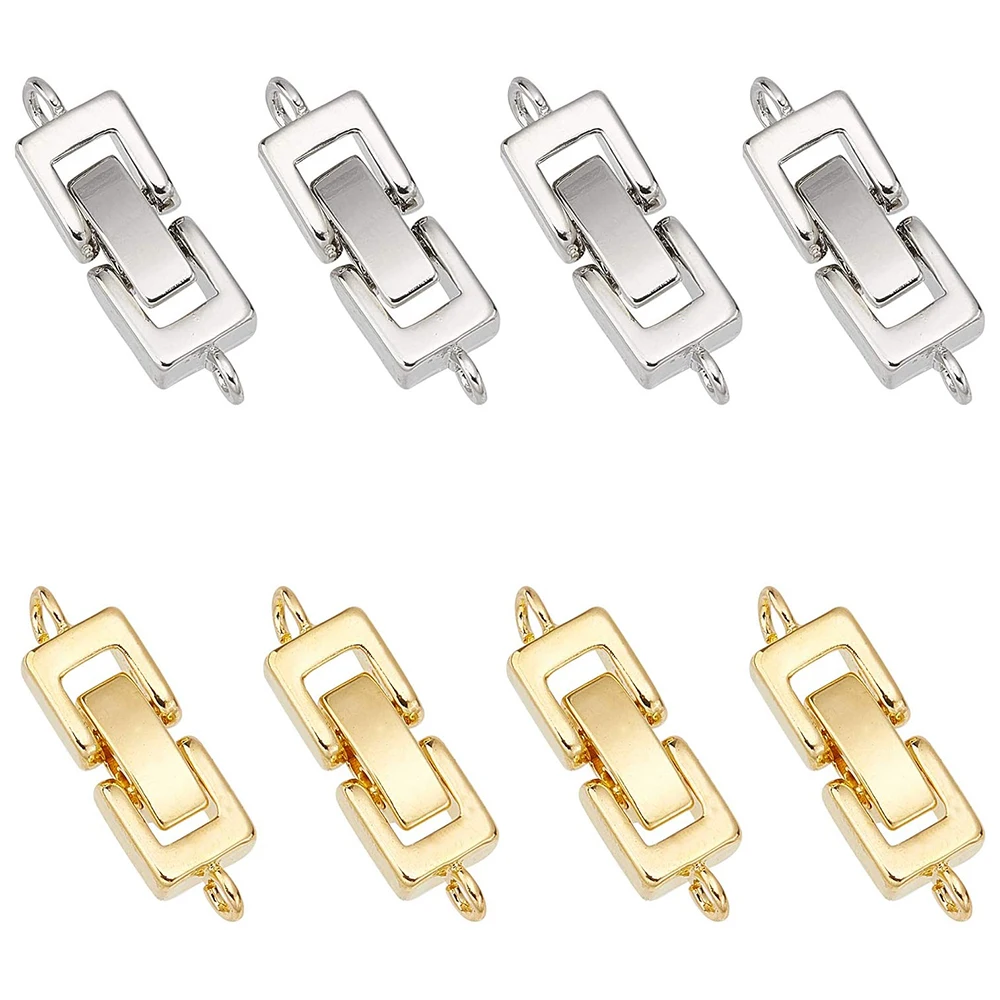 

5Sets Brass Fold Over Clasps Metal Buckles Fastener Clasp for DIY Jewelry Making Necklace Bracelet End Connector Accessories