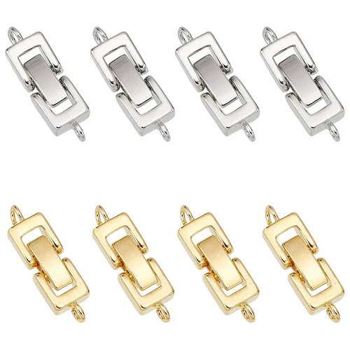 5Sets 브래스 경감 님이 Clasps 이상 금속 버클 패스너 걸쇠 DIY 쥬얼리 만들기 목걸이 팔찌 엔드 커넥터 액세서리  Best5