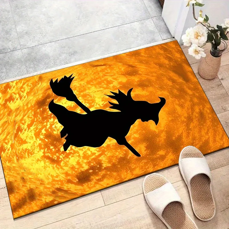 

Нескользящий коврик с рисунком ведьмы на Хэллоуин, подходит для гостиной, коврик для стула, который можно стирать в машине, коврик для дивана, спальни и домашний декор