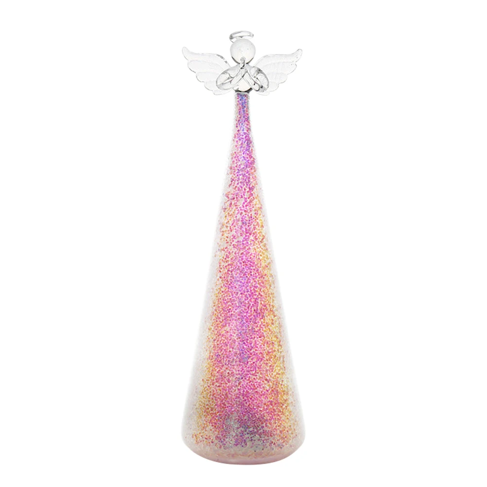 

Frosted Angel Glass Decor Desktop Decoration Home Ornament Creative Tabletop Adornment Desktop Decoration Holiday Gift